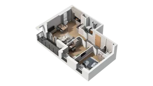 3 pokoje, mieszkanie 51,85 m², piętro 1, oferta nr A1.1.05, ATAL Ruczaj, Kraków, Łagiewniki-Borek Fałęcki, Borek Fałęcki, ul. Obozowa
