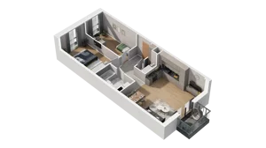 3 pokoje, mieszkanie 63,56 m², piętro 1, oferta nr A1.1.08, ATAL Ruczaj, Kraków, Łagiewniki-Borek Fałęcki, Borek Fałęcki, ul. Obozowa