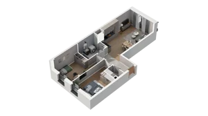 3 pokoje, mieszkanie 60,85 m², piętro 1, oferta nr A2.1.32, ATAL Ruczaj, Kraków, Łagiewniki-Borek Fałęcki, Borek Fałęcki, ul. Obozowa