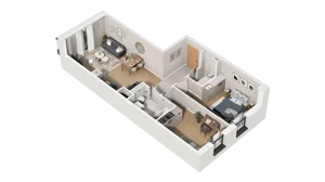 3 pokoje, mieszkanie 60,85 m², piętro 1, oferta nr A2.1.32, ATAL Ruczaj, Kraków, Łagiewniki-Borek Fałęcki, Borek Fałęcki, ul. Obozowa