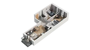 3 pokoje, mieszkanie 60,85 m², piętro 1, oferta nr A2.1.32, ATAL Ruczaj, Kraków, Łagiewniki-Borek Fałęcki, Borek Fałęcki, ul. Obozowa
