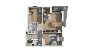 3 pokoje, mieszkanie 60,23 m², piętro 1, oferta nr A4.1.08, ATAL Ruczaj, Kraków, Łagiewniki-Borek Fałęcki, Borek Fałęcki, ul. Obozowa