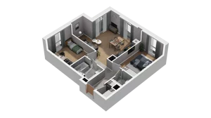 3 pokoje, mieszkanie 60,23 m², piętro 1, oferta nr A4.1.08, ATAL Ruczaj, Kraków, Łagiewniki-Borek Fałęcki, Borek Fałęcki, ul. Obozowa