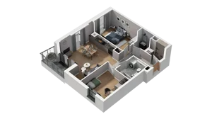3 pokoje, mieszkanie 60,23 m², piętro 1, oferta nr A4.1.08, ATAL Ruczaj, Kraków, Łagiewniki-Borek Fałęcki, Borek Fałęcki, ul. Obozowa