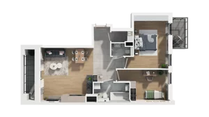 3 pokoje, mieszkanie 68,08 m², piętro 1, oferta nr A5.1.40, ATAL Ruczaj, Kraków, Łagiewniki-Borek Fałęcki, Borek Fałęcki, ul. Obozowa
