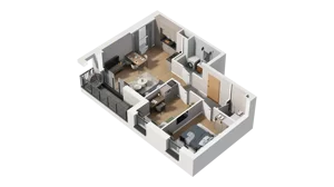 3 pokoje, mieszkanie 51,85 m², piętro 2, oferta nr A1.2.09, ATAL Ruczaj, Kraków, Łagiewniki-Borek Fałęcki, Borek Fałęcki, ul. Obozowa