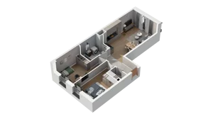 3 pokoje, mieszkanie 60,85 m², piętro 2, oferta nr A2.2.35, ATAL Ruczaj, Kraków, Łagiewniki-Borek Fałęcki, Borek Fałęcki, ul. Obozowa