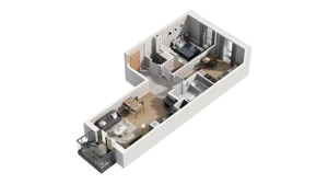 3 pokoje, mieszkanie 60,85 m², piętro 2, oferta nr A2.2.35, ATAL Ruczaj, Kraków, Łagiewniki-Borek Fałęcki, Borek Fałęcki, ul. Obozowa