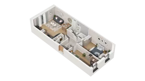 3 pokoje, mieszkanie 58,36 m², piętro 2, oferta nr A2.2.37, ATAL Ruczaj, Kraków, Łagiewniki-Borek Fałęcki, Borek Fałęcki, ul. Obozowa