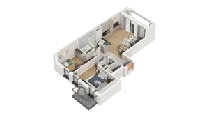 3 pokoje, mieszkanie 68,08 m², piętro 2, oferta nr A5.2.43, ATAL Ruczaj, Kraków, Łagiewniki-Borek Fałęcki, Borek Fałęcki, ul. Obozowa