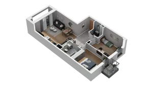 3 pokoje, mieszkanie 64,55 m², piętro 3, oferta nr A4.3.16, ATAL Ruczaj, Kraków, Łagiewniki-Borek Fałęcki, Borek Fałęcki, ul. Obozowa