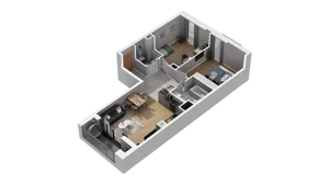 3 pokoje, mieszkanie 64,55 m², piętro 3, oferta nr A4.3.16, ATAL Ruczaj, Kraków, Łagiewniki-Borek Fałęcki, Borek Fałęcki, ul. Obozowa