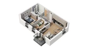 3 pokoje, mieszkanie 54,10 m², piętro 4, oferta nr A1.4.18, ATAL Ruczaj, Kraków, Łagiewniki-Borek Fałęcki, Borek Fałęcki, ul. Obozowa