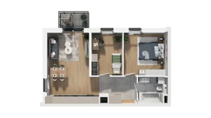 3 pokoje, mieszkanie 54,10 m², piętro 5, oferta nr A1.5.22, ATAL Ruczaj, Kraków, Łagiewniki-Borek Fałęcki, Borek Fałęcki, ul. Obozowa