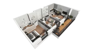 3 pokoje, mieszkanie 57,37 m², piętro 4, oferta nr D2.2.4.3, Nowy Targówek VI, Warszawa, Targówek, Targówek Mieszkaniowy, ul. Płosa 8