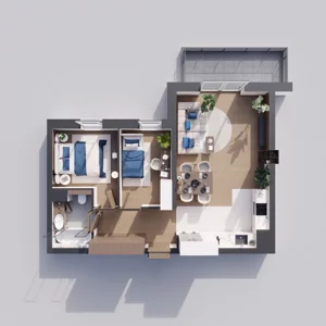 3 pokoje, mieszkanie 60,10 m², piętro 3, oferta nr A2.3.119, ATAL Floriana, Szczecin, Śródmieście, Łasztownia, św. Floriana