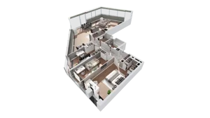 4 pokoje, mieszkanie 144,43 m², piętro 18, oferta nr B-18-138B, ATAL Olimpijska, Katowice, Bogucice, ul. Olimpijska / al. Korfantego