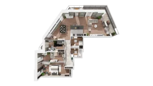4 pokoje, mieszkanie 116,84 m², piętro 8, oferta nr B-08-58B, ATAL Olimpijska, Katowice, Bogucice, ul. Olimpijska / al. Korfantego
