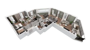 4 pokoje, mieszkanie 116,84 m², piętro 8, oferta nr B-08-58B, ATAL Olimpijska, Katowice, Bogucice, ul. Olimpijska / al. Korfantego