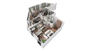 4 pokoje, mieszkanie 116,84 m², piętro 8, oferta nr B-08-58B, ATAL Olimpijska, Katowice, Bogucice, ul. Olimpijska / al. Korfantego