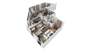 4 pokoje, mieszkanie 116,21 m², piętro 9, oferta nr B-09-66B, ATAL Olimpijska, Katowice, Bogucice, ul. Olimpijska / al. Korfantego