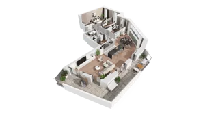 4 pokoje, mieszkanie 116,21 m², piętro 9, oferta nr B-09-66B, ATAL Olimpijska, Katowice, Bogucice, ul. Olimpijska / al. Korfantego