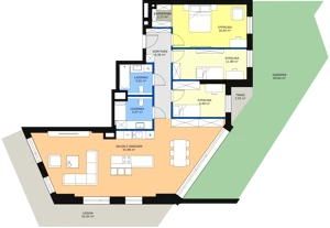 4 pokoje, mieszkanie 115,78 m², piętro 2, oferta nr B-02-10B, ATAL Olimpijska, Katowice, Bogucice, ul. Olimpijska / al. Korfantego
