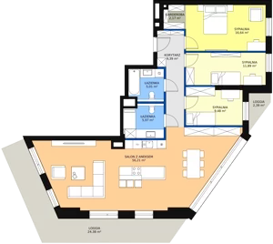4 pokoje, mieszkanie 115,78 m², piętro 2, oferta nr B-02-10B, ATAL Olimpijska, Katowice, Bogucice, ul. Olimpijska / al. Korfantego