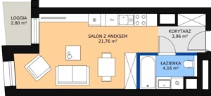 1 pokój, mieszkanie 29,66 m², piętro 2, oferta nr C-02-10C, ATAL Olimpijska, Katowice, Bogucice, ul. Olimpijska / al. Korfantego
