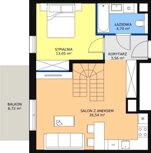 2 pokoje, mieszkanie 63,53 m², piętro 4, oferta nr 5C-4-2, Naramowice Odnova II, Poznań, Naramowice, ul. Bielicowa