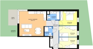 4 pokoje, mieszkanie 79,23 m², parter, oferta nr 6G-0-3, Naramowice Odnova II, Poznań, Naramowice, ul. Bielicowa