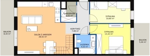 3 pokoje, mieszkanie 82,40 m², piętro 4, oferta nr 6G-4-1, Naramowice Odnova II, Poznań, Naramowice, ul. Bielicowa