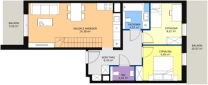 3 pokoje, mieszkanie 75,31 m², piętro 4, oferta nr 7A-4-1, Naramowice Odnova II, Poznań, Naramowice, ul. Bielicowa