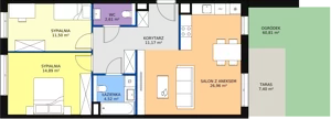 3 pokoje, mieszkanie 71,65 m², parter, oferta nr 7C-0-4, Naramowice Odnova II, Poznań, Naramowice, ul. Bielicowa