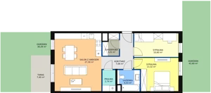 3 pokoje, mieszkanie 68,78 m², parter, oferta nr 7E-0-1, Naramowice Odnova II, Poznań, Naramowice, ul. Bielicowa