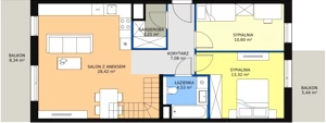 3 pokoje, mieszkanie 82,40 m², piętro 4, oferta nr 7E-4-1, Naramowice Odnova II, Poznań, Naramowice, ul. Bielicowa