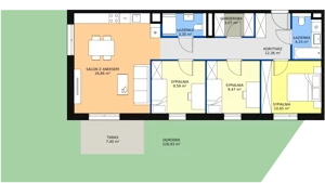 4 pokoje, mieszkanie 79,59 m², parter, oferta nr 8A-0-2, Naramowice Odnova II, Poznań, Naramowice, ul. Bielicowa