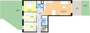 4 pokoje, mieszkanie 77,92 m², parter, oferta nr 8D-0-1, Naramowice Odnova II, Poznań, Naramowice, ul. Bielicowa