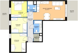 4 pokoje, mieszkanie 79,13 m², piętro 1, oferta nr 8D-1-1, Naramowice Odnova II, Poznań, Naramowice, ul. Bielicowa