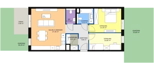 3 pokoje, mieszkanie 68,76 m², parter, oferta nr 8E-0-2, Naramowice Odnova II, Poznań, Naramowice, ul. Bielicowa