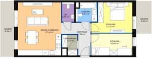 3 pokoje, mieszkanie 68,78 m², piętro 1, oferta nr 8E-1-3, Naramowice Odnova II, Poznań, Naramowice, ul. Bielicowa