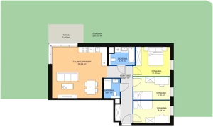 4 pokoje, mieszkanie 78,71 m², parter, oferta nr 8F-0-3, Naramowice Odnova II, Poznań, Naramowice, ul. Bielicowa