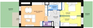 3 pokoje, mieszkanie 64,10 m², parter, oferta nr B8-K1-0-8, Żerniki Na Novo II, Wrocław, Żerniki, ul. Maxa Berga