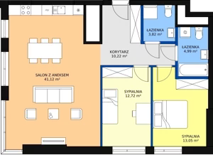 3 pokoje, mieszkanie 88,30 m², piętro 16, oferta nr a.2.16.05, ATAL SKY+ II, Katowice, Wełnowiec-Józefowiec, Wełnowiec, al. Wojciecha Korfantego 93-99