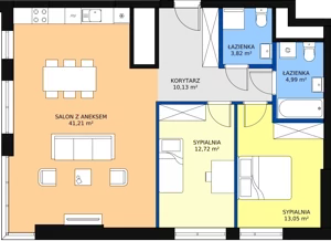 3 pokoje, mieszkanie 88,30 m², piętro 17, oferta nr a.2.17.05, ATAL SKY+ II, Katowice, Wełnowiec-Józefowiec, Wełnowiec, al. Wojciecha Korfantego 93-99