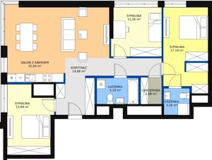 3 pokoje, mieszkanie 103,25 m², piętro 30, oferta nr a.1.30.01, ATAL SKY+ II, Katowice, Wełnowiec-Józefowiec, Wełnowiec, al. Wojciecha Korfantego 93-99