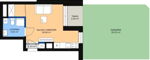 1 pokój, apartament inwestycyjny 25,86 m², parter, oferta nr c.2.0.01, ATAL SKY+ Apartamenty Inwestycyjne, Katowice, Wełnowiec-Józefowiec, Wełnowiec, al. Wojciecha Korfantego 85