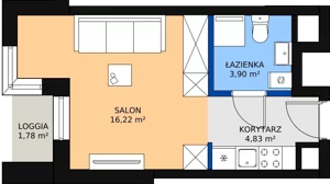1 pokój, apartament inwestycyjny 36,95 m², piętro 10, oferta nr c.2.10.06, ATAL SKY+ Apartamenty Inwestycyjne, Katowice, Wełnowiec-Józefowiec, Wełnowiec, al. Wojciecha Korfantego 85