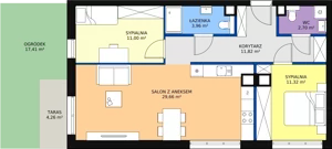 3 pokoje, mieszkanie 73,57 m², parter, oferta nr 7-0-4, Zakątek Harmonia II, Warszawa, Białołęka, Szamocin, ul. Płochocińska