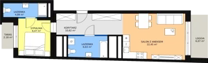 2 pokoje, apartament 55,69 m², piętro 2, oferta nr H4-C-2-7, Heyki City ATAL, Szczecin, Prawobrzeże, Międzyodrze, ul. Leona Heyki
